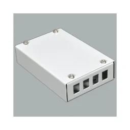 Міні-бокс для ВО адаптерів, (120х80х28мм) 4 SC Simplex/ 4 LC Duplex сірий, CMS