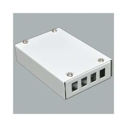 Міні-бокс для ВО адаптерів, (120х80х28мм) 4 SC Simplex/ 4 LC Duplex сірий, CMS
