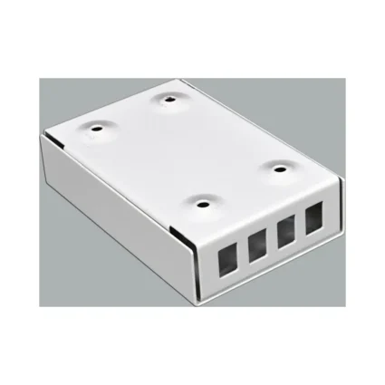 Міні-бокс для ВО адаптерів, (120х80х28мм) 4 SC Simplex/ 4 LC Duplex сірий, CMS
