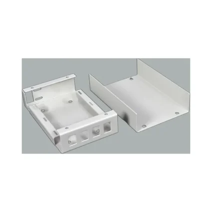 Міні-бокс для ВО адаптерів, (120х80х28мм) 4 SC Simplex/ 4 LC Duplex сірий, CMS