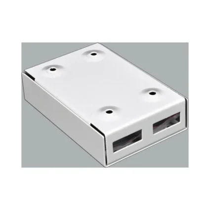 Міні-бокс для ВО адаптерів, (120х80х28мм) 2 SC Duplex/ 2 LC Quad CMS