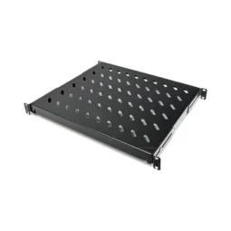 Полка 19" 4 точки кріпл. , 500мм глиб., перфорована , сталь , 1,5 мм , чорна