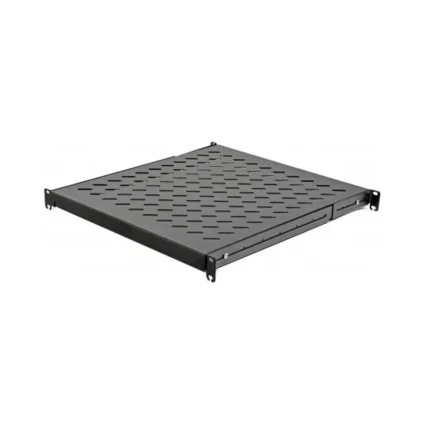Полка 19" 4 точки кріпл. , 550мм глиб., перфорована , сталь , 1,5 мм , чорна