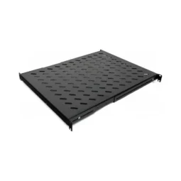 Полка 19 "4 точки кріпл. , 650мм глиб., перфорована , сталь , 2 мм , чорна