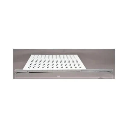 Полка 19 "4 точки кріпл. , 650мм глиб., перфорована , сталь , 2 мм , сіра