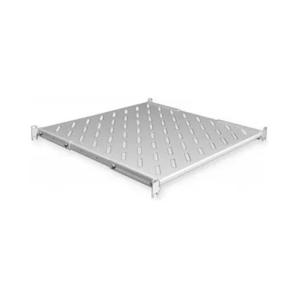 Полка 19 "4 точки кріпл. , 450мм глиб., перфорована , сталь , 1,5 мм , сіра