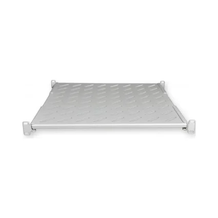 Полка 19 "4 точки кріпл. , 450мм глиб., перфорована , сталь , 1,5 мм , сіра