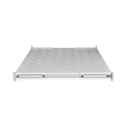 Полка 19 "4 точки кріпл. , 450мм глиб., перфорована , сталь , 1,5 мм , сіра