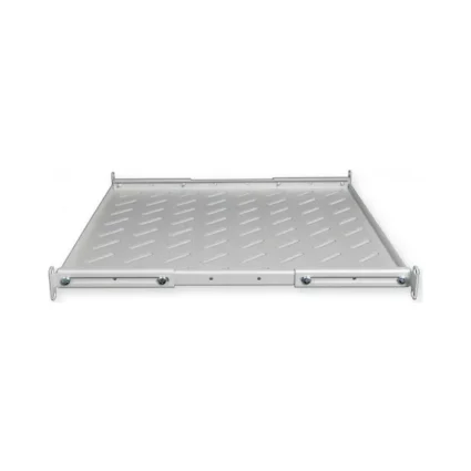 Полка 19 "4 точки кріпл. , 450мм глиб., перфорована , сталь , 1,5 мм , сіра
