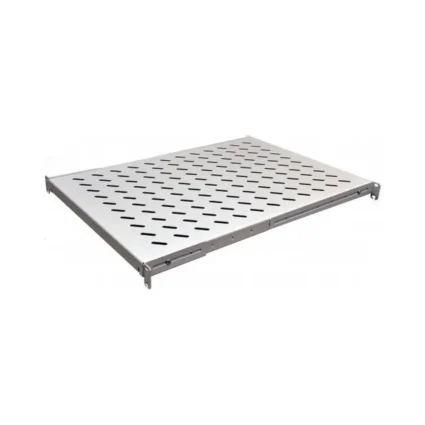 Полка 19" 4 точки кріпл. , 600мм глиб., перфорована , сталь , 2 мм , сіра