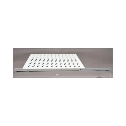Полка 19" 4 точки кріпл. , 600мм глиб., перфорована , сталь , 2 мм , сіра