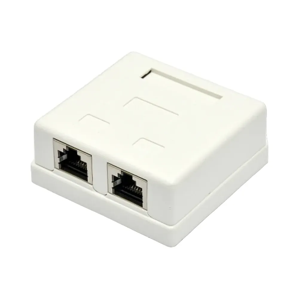 6bx-s2wha6 Розетка зовнішня 2хSTP, кат. 6, RJ45, EPNew
