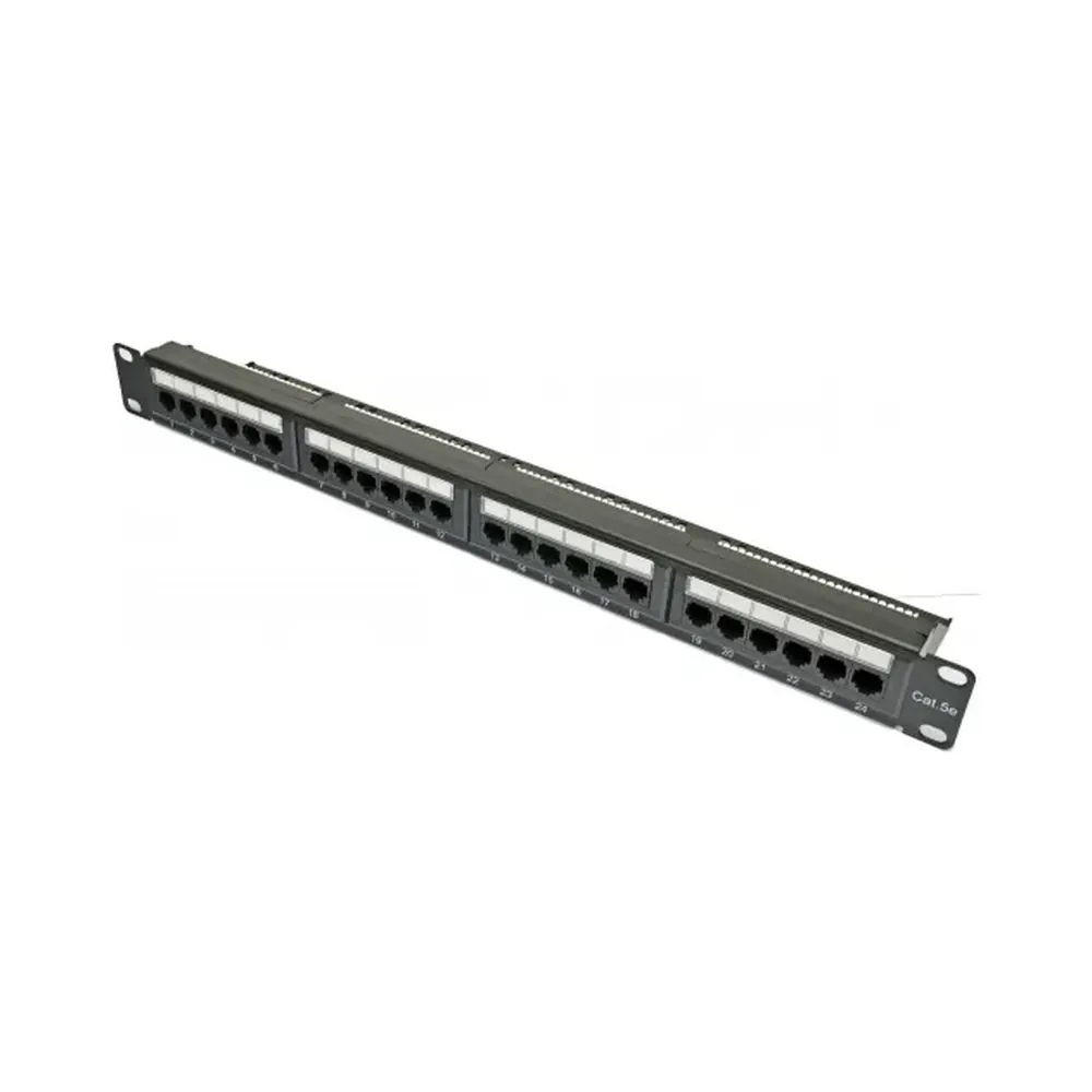 2166-b Патч-панель 19" 24хRJ-45 UTP кат.5e, із заднім організатором