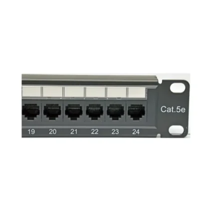 Патч-панель 19" 24хRJ-45 UTP кат.5e, із заднім організатором