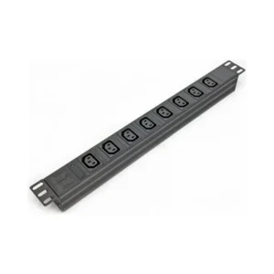 Блок 19" на 8 роз. С13, 10А, з індикат., без шнура, чорний, 1U, Kingda
