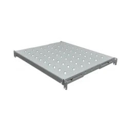 Полка 19" 4 точки кріпл., 400мм глиб., перфорована, сталь, 1,5 мм , сіра