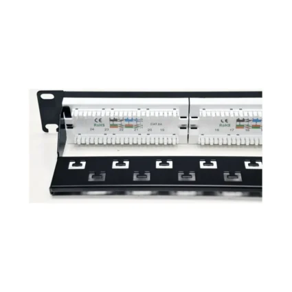 Патч-панель 19" 24xRJ-45 UTP, кат. 6А, із заднім організатором