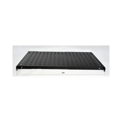 Полка 19 "4 точки кріпл. , 950мм глиб., перфорована , сталь , 2 мм , чорна