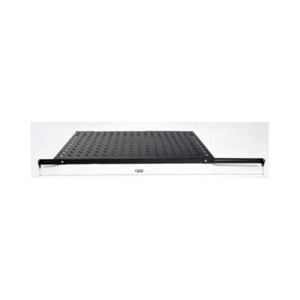 Полка 19 "4 точки кріпл. , 950мм глиб., перфорована , сталь , 2 мм , чорна