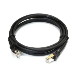 Патч-корд S/FTP, 0.5 м, кат. 6А, чорний, LW