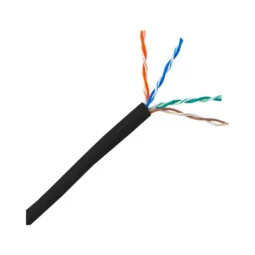 Кабель U/UTP кат. 5E, 24AWG, зовнішній, обол. PE(Fca), 305 м, чорний