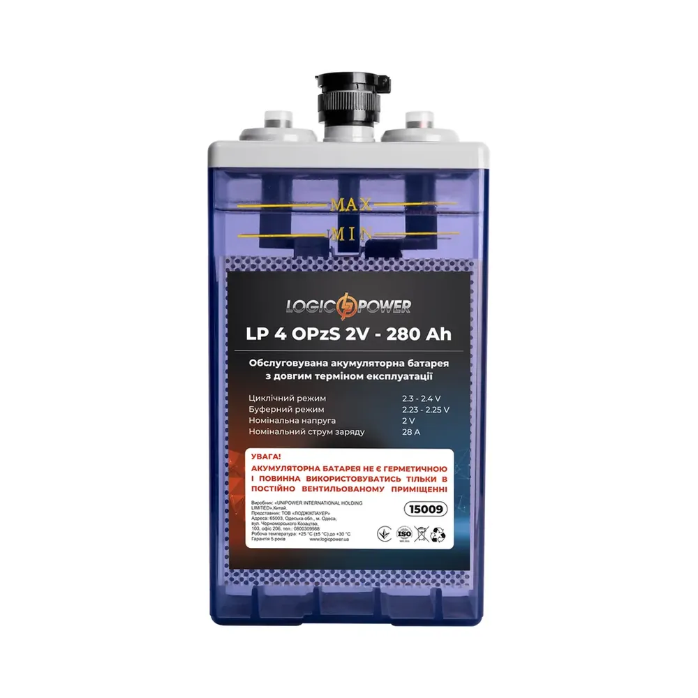 15009_1 Акумуляторна батарея LP 40OPzS 2V - 280 Ah