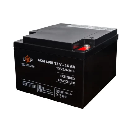 Акумулятор AGM LPM 12V - 26 Ah під болт М5