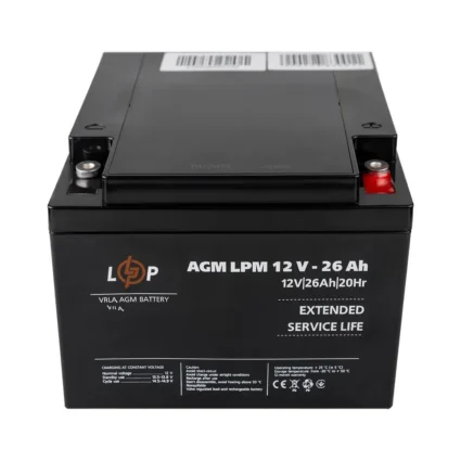 Акумулятор AGM LPM 12V - 26 Ah під болт М5