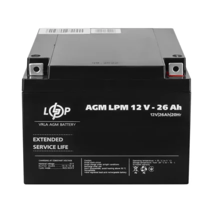Акумулятор AGM LPM 12V - 26 Ah