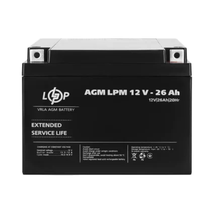 Акумулятор AGM LPM 12V - 26 Ah