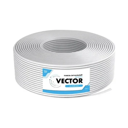 Кабель сигнальний Vector 4х0.22 CCA 100m