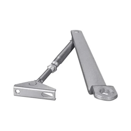 Коліно для доводчиків Dortec DT65ARM Silver з фіксацією дверей у відчиненому положенні