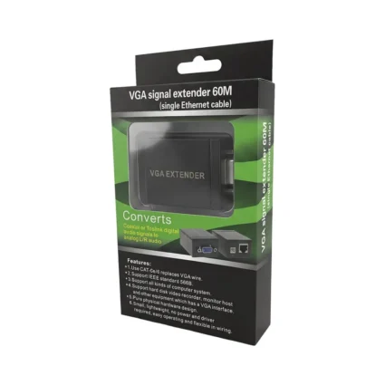 Подовжувач відеосигналу VGA 60m NVC RJ45 to VGA Cat5e Cat6 - Зображення 4