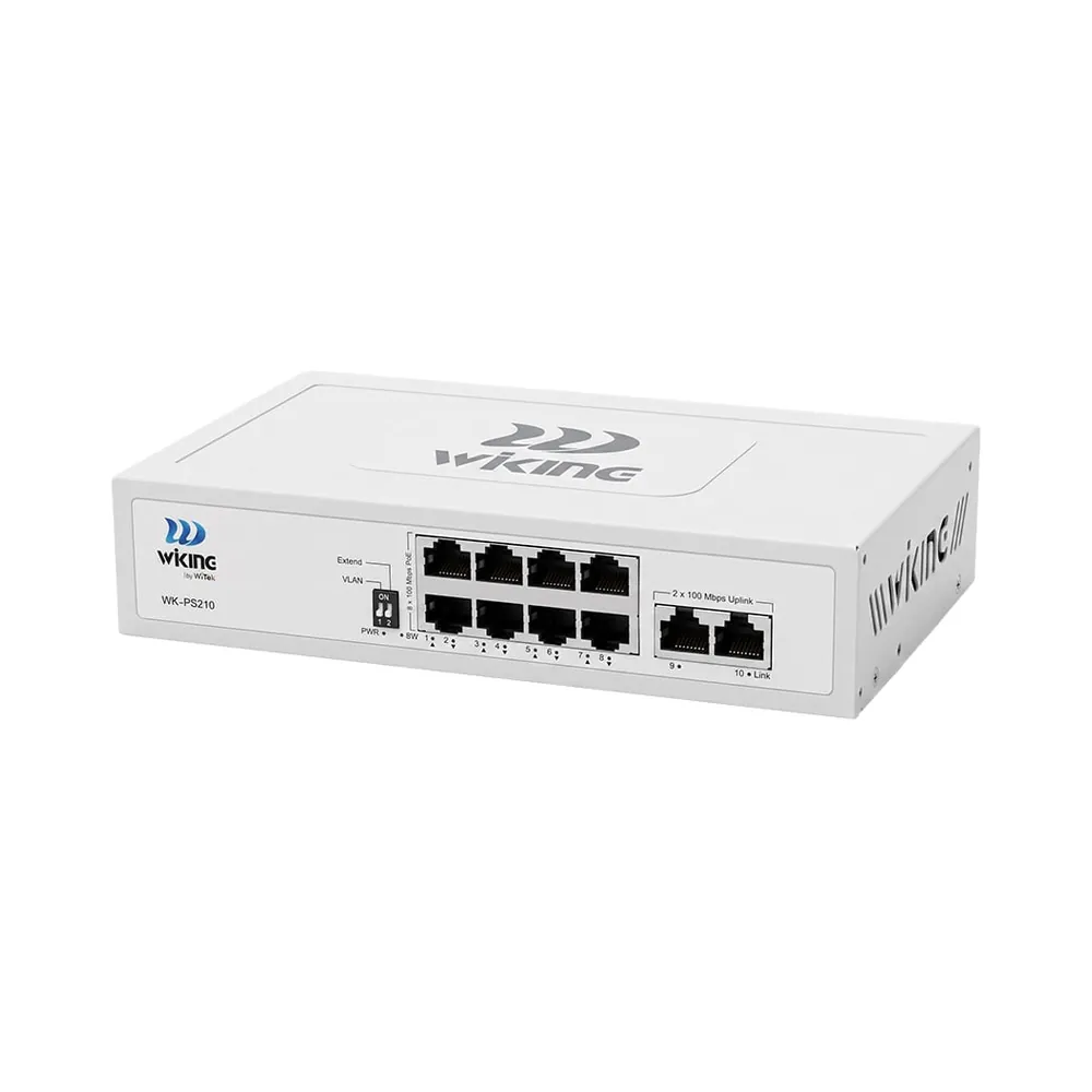 PoE-комутатор 10-портовий некерований Wiking WK-PS210 V2 PoE-комутатор 10-портовий некерований Wiking WK-PS210 V2