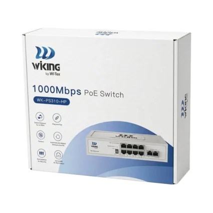 PoE-комутатор 10-портовий некерований Wiking WK-PS310-HP гігабітний, 8x1000Mbps PoE, 2x1000Mbps Uplink, 110W - Зображення 10