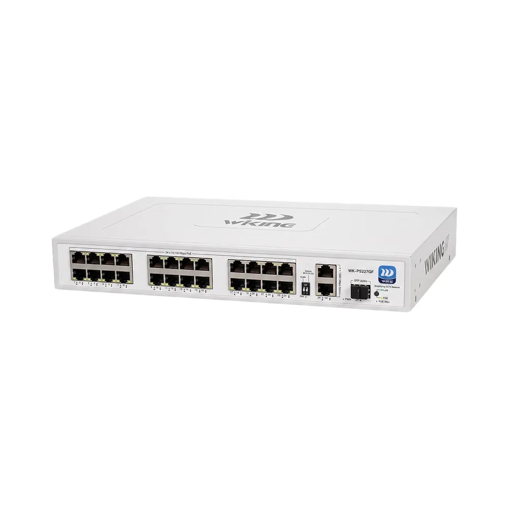 PoE-комутатор 27-портовий некерований Wiking WK-PS227GF PoE-комутатор 27-портовий некерований Wiking WK-PS227GF
