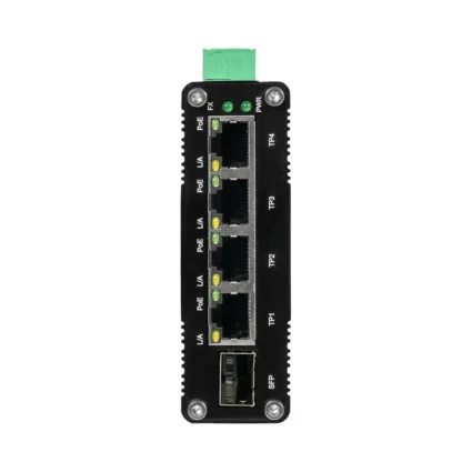 PoE-комутатор 5-портовий E-LINK LNK-IMC104GP-SFP IN 12-48V - Зображення 2