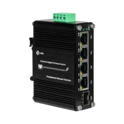 PoE-комутатор 5-портовий E-LINK LNK-IMC104GP-SFP IN 12-48V - Зображення 3
