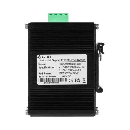 PoE-комутатор 5-портовий E-LINK LNK-IMC104GP-SFP IN 12-48V - Зображення 8