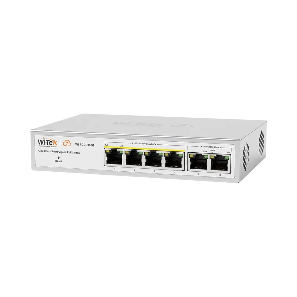 PoE-комутатор 6-портовий керований Wi-Tek WI-PCES306G V2 гігабітний PoE-комутатор 6-портовий керований Wi-Tek WI-PCES306G V2 гігабітний