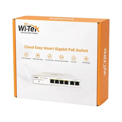 PoE-комутатор 6-портовий керований Wi-Tek WI-PCES306G V2 гігабітний, 4x1000Mbps PoE+, 2x1000Mbps Uplink, 60W, Cloud, ONVIF - Зображення 8