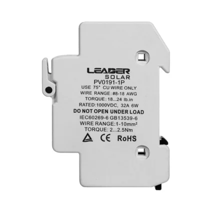 Роз'єднувач запобіжників 32A Leader PV0191-1P DC 1000V
