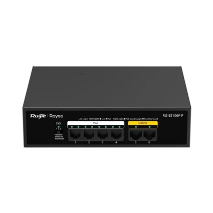 Ruijie Reyee RG-ES106F-P PoE Комутатор 6 портів некерований