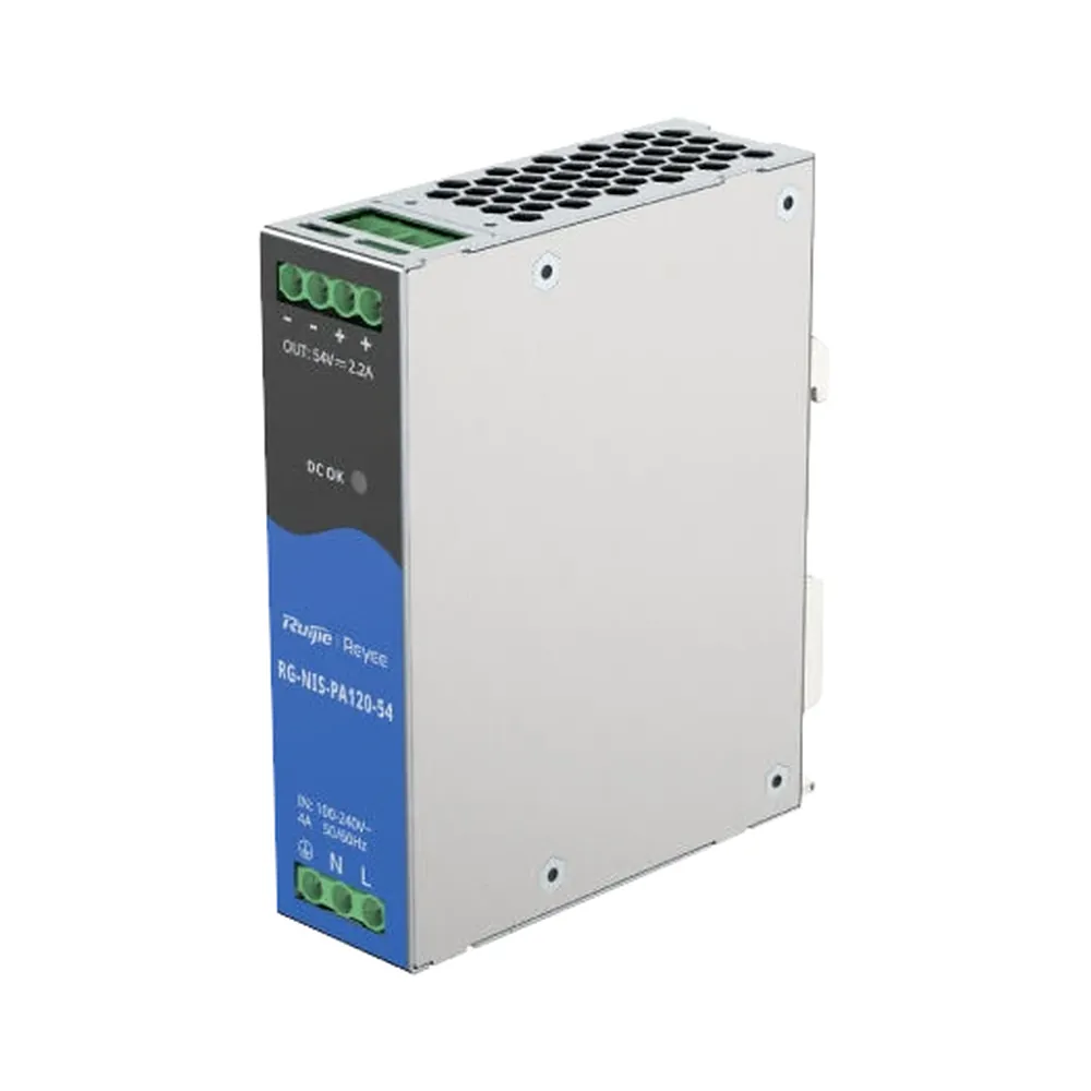 Ruijie RG-NIS-PA120-54 AC/DC 54В 2.2А 120 Вт на DIN-рейку Блок живлення Ruijie RG-NIS-PA120-54 AC/DC 54В 2.2А 120 Вт на DIN-рейку Блок живлення