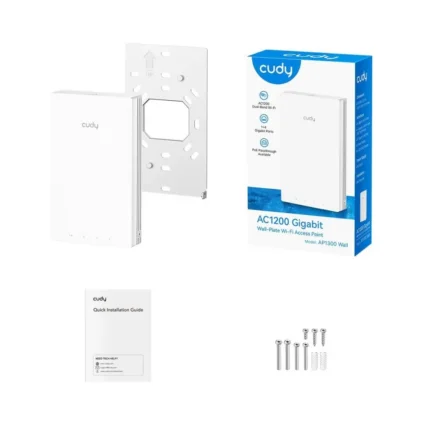 Точка доступу настінна WiFi 5 Cudy AP1300 Wall з підтримкою Mesh дводіапазонна гігабітна AC1200