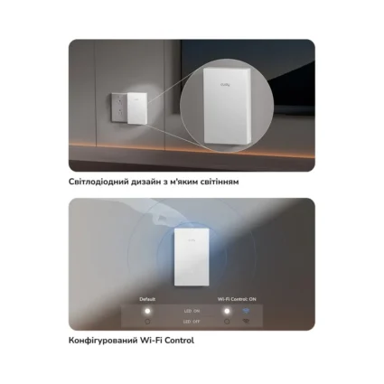 Точка доступу настінна WiFi 5 Cudy AP1300 Wall з підтримкою Mesh дводіапазонна гігабітна AC1200